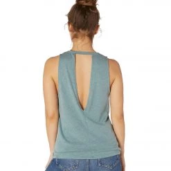 Beyond Yoga Boyfriend Jersey V-Neck Yoga Tank Wild Sage Heather CLOTHING