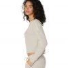 Beyond Yoga Your Line Buttoned Boxy Yoga Pullover Oatmeal Heather CLOTHING