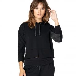 Beyond Yoga Tonal Block Cropped After Yoga Hoodie Black CLOTHING 9 Beyond Yoga Tonal Block Cropped After Yoga Hoodie Black CLOTHING