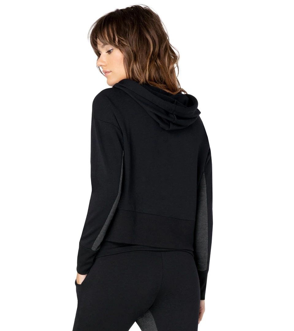 Beyond Yoga Tonal Block Cropped After Yoga Hoodie Black CLOTHING 5 Beyond Yoga Tonal Block Cropped After Yoga Hoodie Black CLOTHING