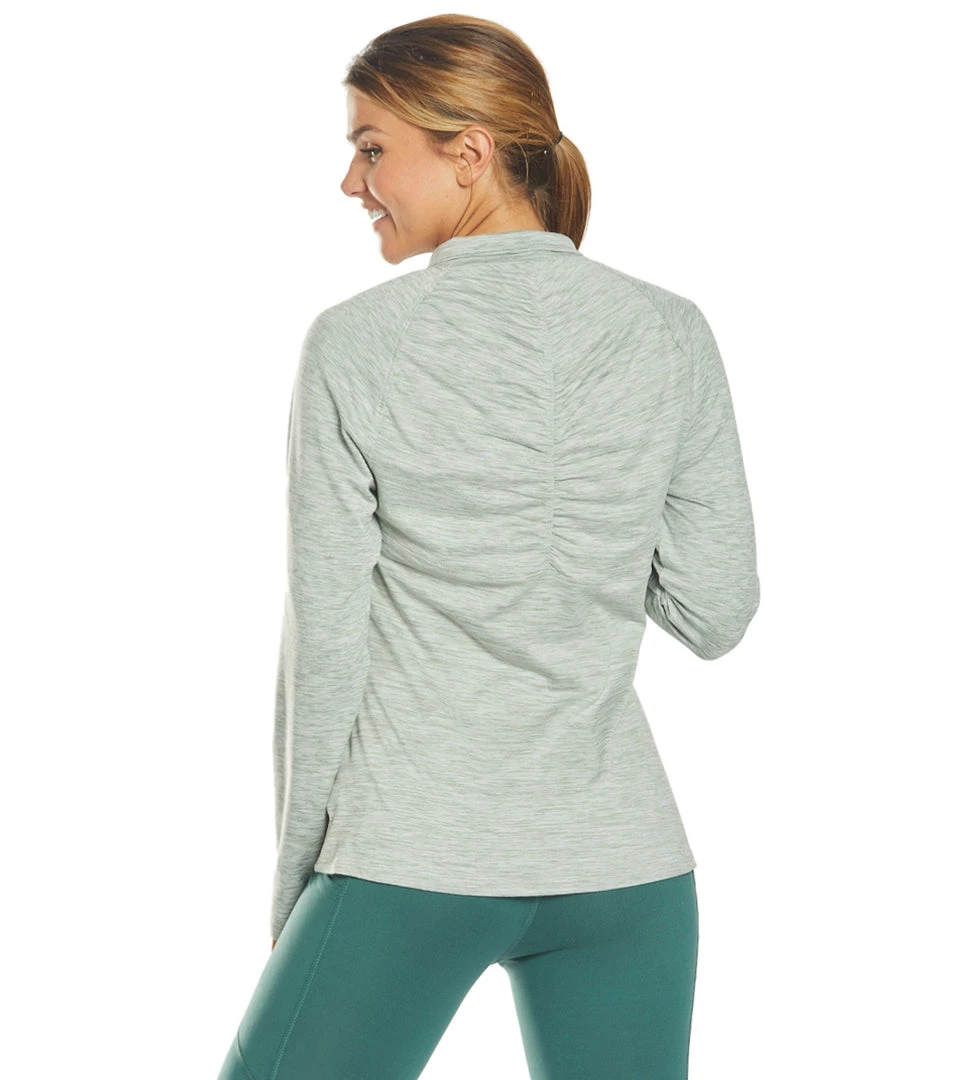 Women Balance Collection 1/4 Zip After Yoga Pullover Heather Slate Grey 5 Women Balance Collection 1/4 Zip After Yoga Pullover Heather Slate Grey