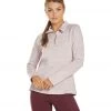 Women Balance Collection 1/4 Zip After Yoga Pullover Heather Mauve Shadows 2 Women Balance Collection 1/4 Zip After Yoga Pullover Heather Mauve Shadows