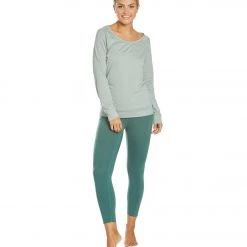 CLOTHING Balance Collection Lively Layering Yoga Top Heather Slate Grey