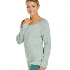 CLOTHING Balance Collection Lively Layering Yoga Top Heather Slate Grey