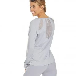 Balance Collection Lively Layering Yoga Top Heather Lilac Gray CLOTHING