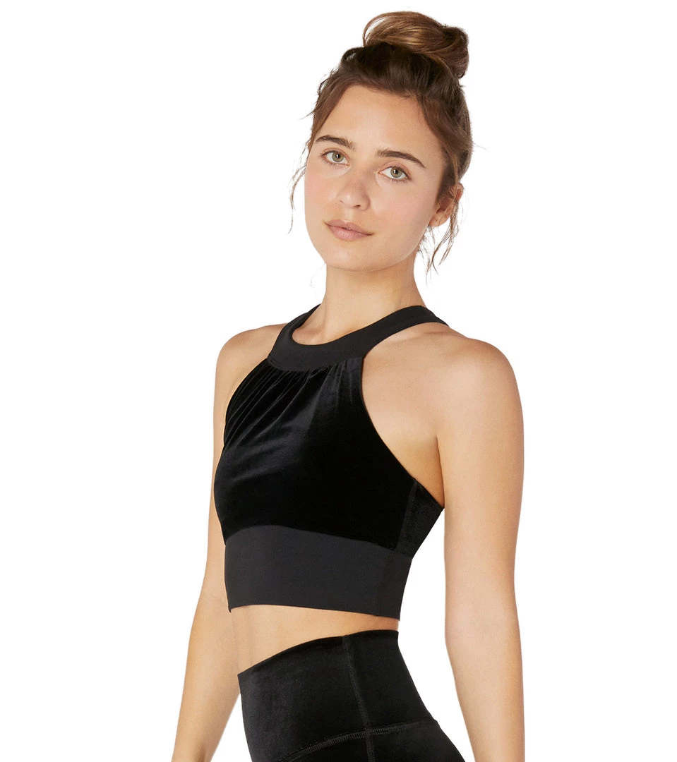 Beyond Yoga Velvet Cropped Yoga Tank Black 6 Beyond Yoga Velvet Cropped Yoga Tank Black