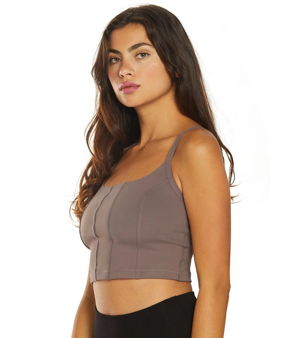 Free People Hanalei Yoga Crop Top Carbon 7 Free People Hanalei Yoga Crop Top Carbon