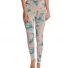DYI Printed Signature Yoga Leggings Rose/Teal CLOTHING