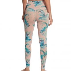 DYI Printed Signature Yoga Leggings Rose/Teal CLOTHING