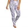 DYI Printed Signature Yoga Leggings Lilac/Navy CLOTHING