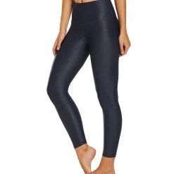 DYI Printed Signature Yoga Leggings Patchwork Stripe Nightfall CLOTHING