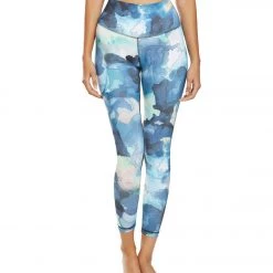 DYI Printed Signature Yoga Leggings Watercolor Shell