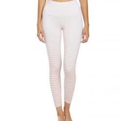 DYI Printed Signature Yoga Leggings Blush Rose Gold Ombre Stripe CLOTHING