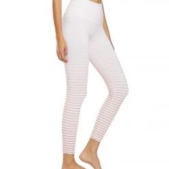 DYI Printed Signature Yoga Leggings Blush Rose Gold Ombre Stripe CLOTHING 24 DYI Printed Signature Yoga Leggings Blush Rose Gold Ombre Stripe CLOTHING