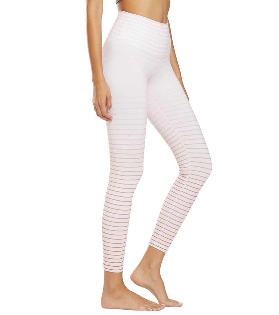 DYI Printed Signature Yoga Leggings Blush Rose Gold Ombre Stripe CLOTHING 4 DYI Printed Signature Yoga Leggings Blush Rose Gold Ombre Stripe CLOTHING