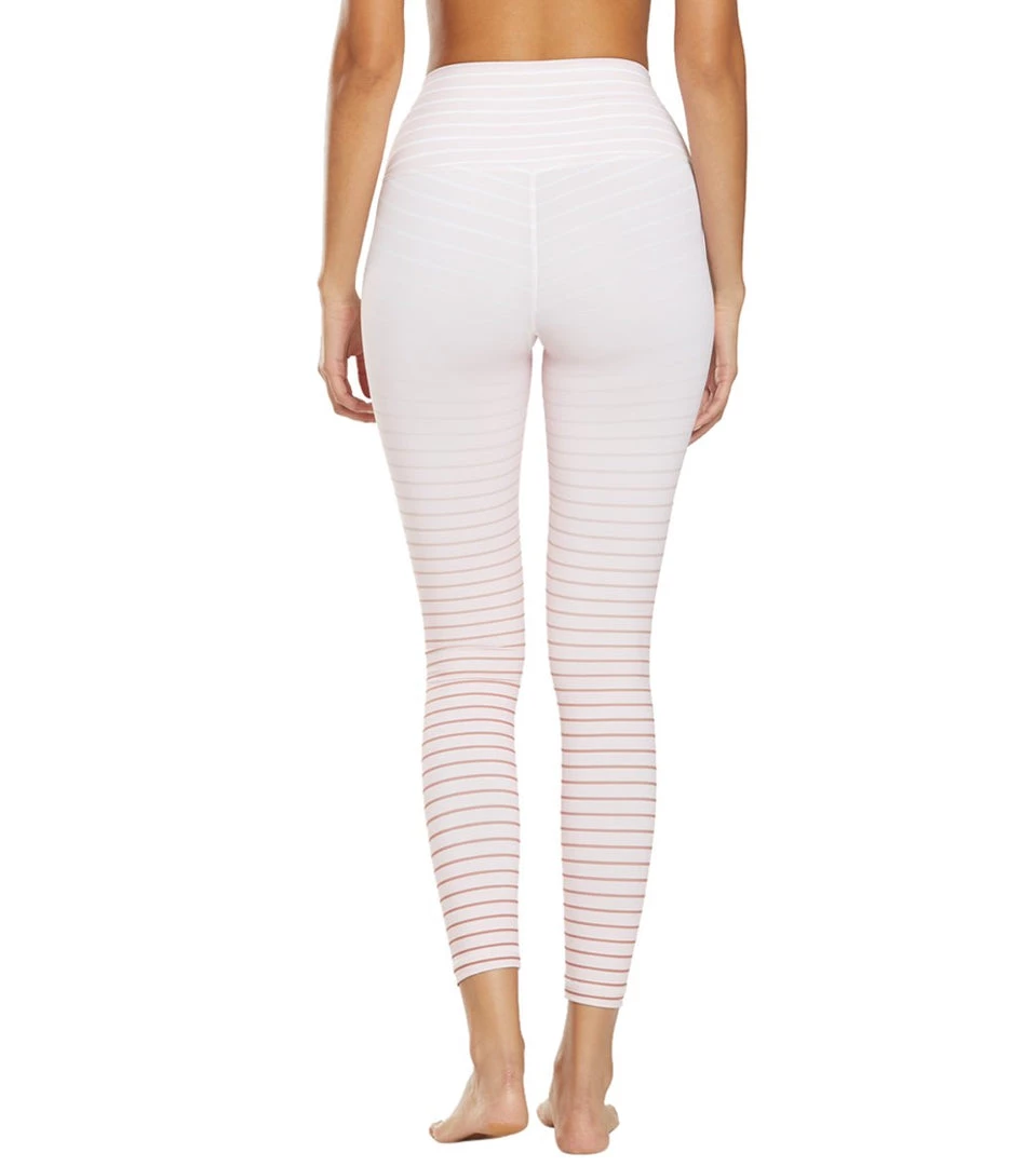 DYI Printed Signature Yoga Leggings Blush Rose Gold Ombre Stripe CLOTHING 12 DYI Printed Signature Yoga Leggings Blush Rose Gold Ombre Stripe CLOTHING