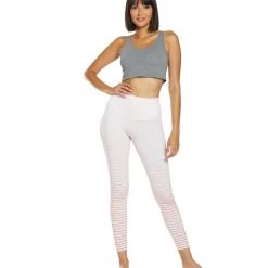 DYI Printed Signature Yoga Leggings Blush Rose Gold Ombre Stripe CLOTHING 26 DYI Printed Signature Yoga Leggings Blush Rose Gold Ombre Stripe CLOTHING