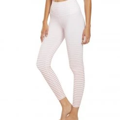 DYI Printed Signature Yoga Leggings Blush Rose Gold Ombre Stripe CLOTHING 20 DYI Printed Signature Yoga Leggings Blush Rose Gold Ombre Stripe CLOTHING