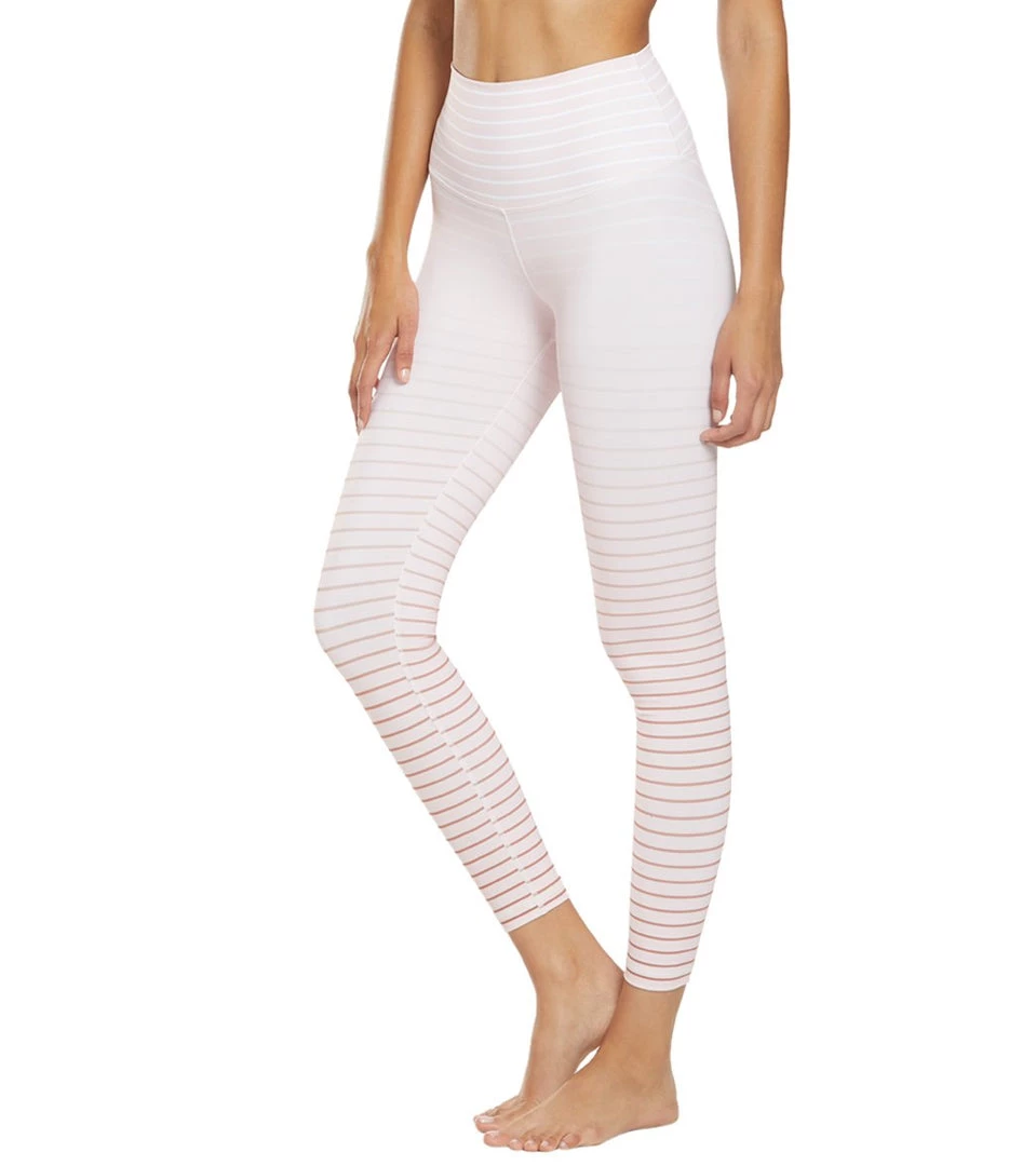 DYI Printed Signature Yoga Leggings Blush Rose Gold Ombre Stripe CLOTHING 7 DYI Printed Signature Yoga Leggings Blush Rose Gold Ombre Stripe CLOTHING