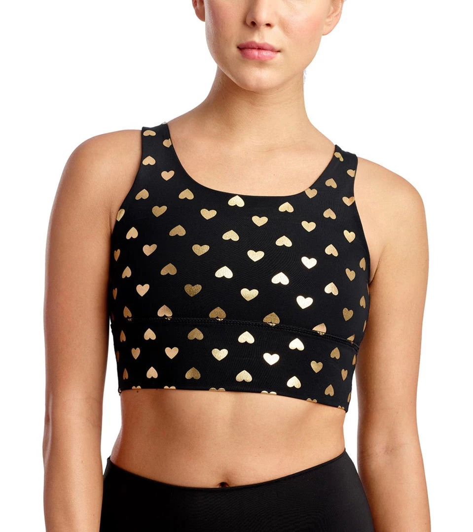 DYI Elevate Yoga Sports Bra Gold Hearts 6 DYI Elevate Yoga Sports Bra Gold Hearts