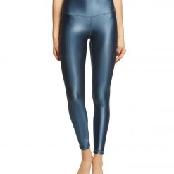 CLOTHING DYI High Waisted Shine Signature Yoga Leggings Teal Blue