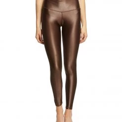 DYI High Waisted Shine Signature Yoga Leggings Cacao