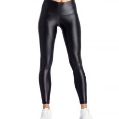 DYI High Waisted Shine Signature Yoga Leggings Black CLOTHING