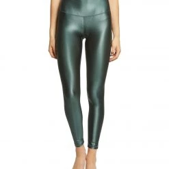 DYI High Waisted Shine Signature Yoga Leggings Emerald