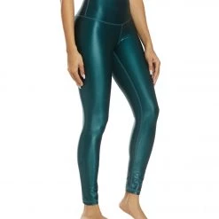 DYI High Waisted Shine Signature Yoga Leggings Forest