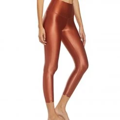 CLOTHING DYI High Waisted Shine Signature Yoga Leggings Brick