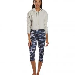 Onzie Cropped Yoga Hoodie Dust Paw Women