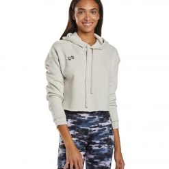 Onzie Cropped Yoga Hoodie Dust Paw Women