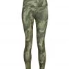 Marika High Waisted Printed Yoga Capris Green Tonal Classy Camo