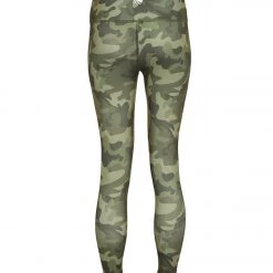 Marika High Waisted Printed Yoga Capris Green Tonal Classy Camo