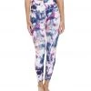 Marika High Waisted Printed Yoga Capris Magenta Lust Ikat Tie Dye