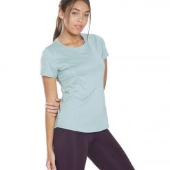 CLOTHING Marika Starter Short Sleeve Yoga Tee Heather Slate Grey