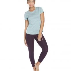 CLOTHING Marika Starter Short Sleeve Yoga Tee Heather Slate Grey