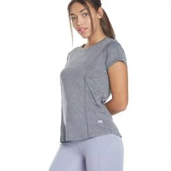 CLOTHING Marika Starter Short Sleeve Yoga Tee Heather Charcoal