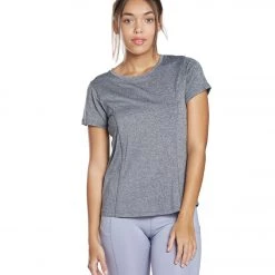 CLOTHING Marika Starter Short Sleeve Yoga Tee Heather Charcoal