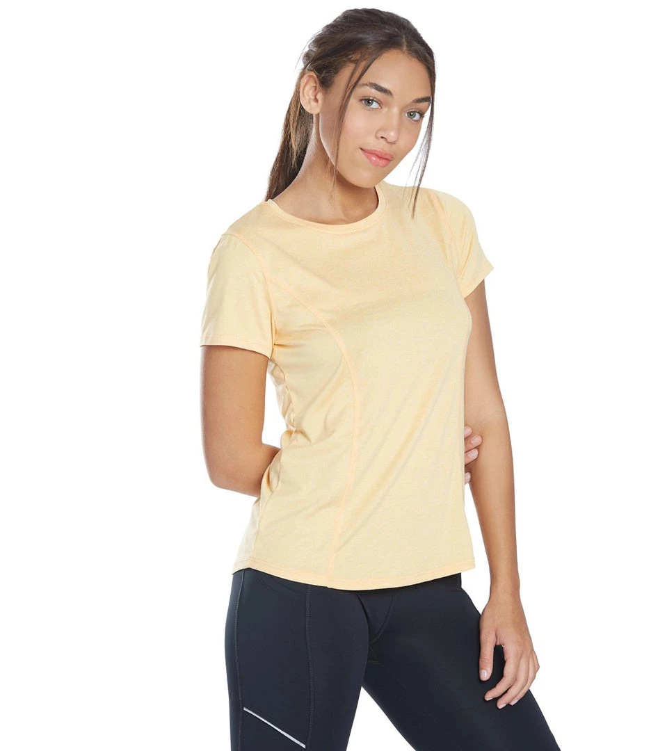 CLOTHING Marika Starter Short Sleeve Yoga Tee Heather Artisan'S Gold 4 CLOTHING Marika Starter Short Sleeve Yoga Tee Heather Artisan'S Gold