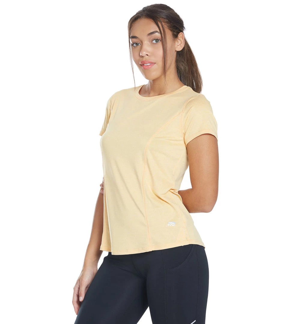 CLOTHING Marika Starter Short Sleeve Yoga Tee Heather Artisan'S Gold 7 CLOTHING Marika Starter Short Sleeve Yoga Tee Heather Artisan'S Gold