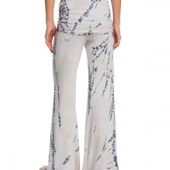 CLOTHING Hard Tail Ruched Waist Wide Leg Yoga Pants Tan/Gray Lizard