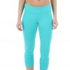 Beyond Yoga Essential Gathered Yoga Capris Electric Teal CLOTHING