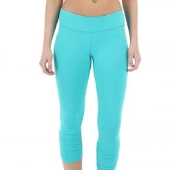 Beyond Yoga Essential Gathered Yoga Capris Electric Teal CLOTHING 13 Beyond Yoga Essential Gathered Yoga Capris Electric Teal CLOTHING