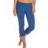 Beyond Yoga Essential Gathered Yoga Capris Twilight Blue