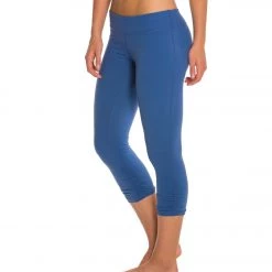 Beyond Yoga Essential Gathered Yoga Capris Twilight Blue 9 Beyond Yoga Essential Gathered Yoga Capris Twilight Blue