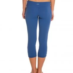 Beyond Yoga Essential Gathered Yoga Capris Twilight Blue 10 Beyond Yoga Essential Gathered Yoga Capris Twilight Blue