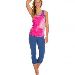 Beyond Yoga Essential Gathered Yoga Capris Twilight Blue 11 Beyond Yoga Essential Gathered Yoga Capris Twilight Blue
