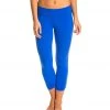 CLOTHING Beyond Yoga Essential Gathered Yoga Capris Bright Lapis