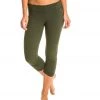 Beyond Yoga Essential Gathered Yoga Capris Wintergreen 2 Beyond Yoga Essential Gathered Yoga Capris Wintergreen
